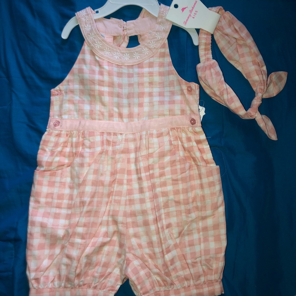 Tommy Bahama summer romper and headband NWT